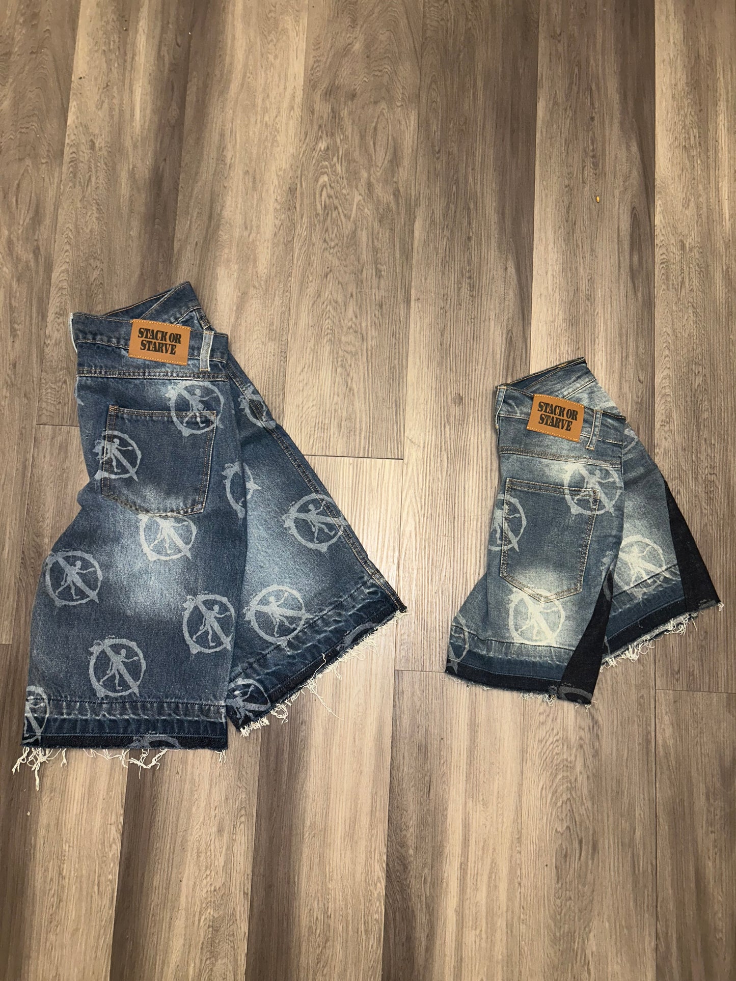 STACK OR STARVE DENIM JORTS