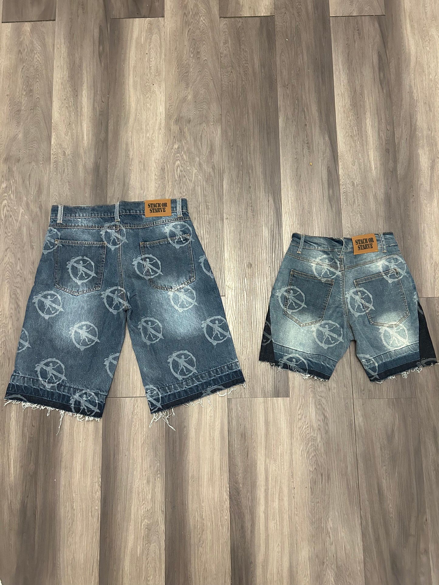 STACK OR STARVE DENIM JORTS